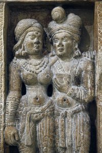 Muzeum Narodowe Indii, Delhi. Zakochana para. Sunga. II wiek. Amin, Harjana. Złóg. Szczegół. Indie. autorstwa Unbekannt