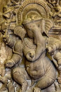 Muzeum Narodowe Indii, Delhi. Ulga Ganesha. Szczegół. Indie. autorstwa Unbekannt