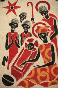 Narodzenia Fresk kościoła opactwa Keur Moussa został zaprojektowany i namalowany w 1963 roku przez Dom Georgesa Sageta Keur Moussa Senegal autorstwa Unbekannt