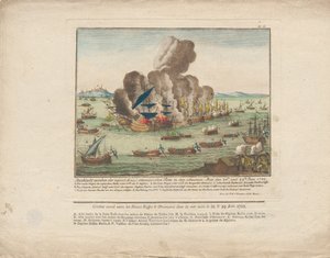 Bitwa morska między flotą rosyjską i osmańską na Morzu Czarnym 28 i 29 czerwca 1788, 1788. autorstwa Unbekannt