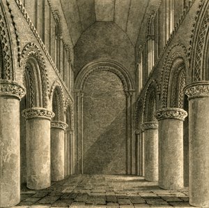 Nawa kościoła Steyning, 1835. autorstwa Unbekannt