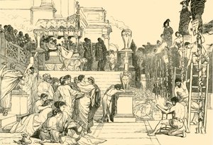 Pochodnie Nerona - Spalenie chrześcijan w Rzymie, 1890. autorstwa Unbekannt