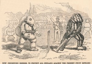 Nowe sukienki do krykieta, aby chronić całą Anglię przed teraźniejszością Swift Bowling, 1854. autorstwa Unbekannt