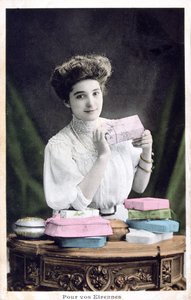Prezent noworoczny, pocztówka francuska, c1900 autorstwa Unbekannt