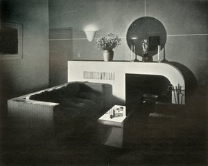 Nowojorski pent-house Raymonda Loewy, zaprojektowany przez niego samego - Kominek, 1937. autorstwa Unbekannt