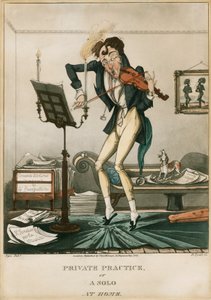 Niccolo Paganini - karykatura autorstwa Unbekannt