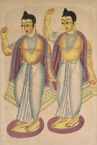Nitai i Gaur, 1800. autorstwa Unbekannt