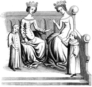 Szlachetne kobiety i dzieci, XIV wiek 1849 autorstwa Unbekannt