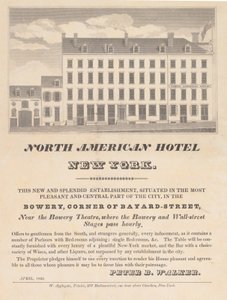 North American Hotel, Nowy Jork, kwiecień 1832. autorstwa Unbekannt