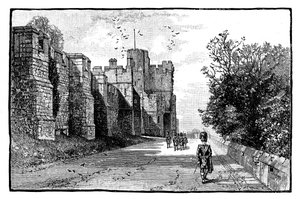 Taras Północny i Wieża Wykeham, Zamek Windsor, ok. 1888 r. autorstwa Unbekannt