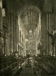 Katedra w Norwich. Chór, Patrząc na Wschód, 1898. autorstwa Unbekannt