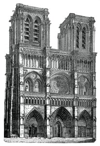 Notre Dame, Paryż, 1870 autorstwa Unbekannt