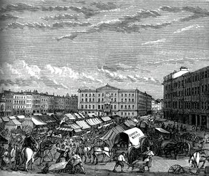 Rynek w Nottingham, ok. 1880 autorstwa Unbekannt