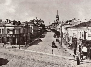Ulica Novaya Basmannaya, Moskwa, Rosja, lata 80. XIX wieku autorstwa Unbekannt