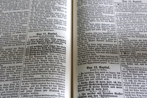 Obersteinbach, Bas-Rhin, Francja, 29.05.2014 - Biblia. Świątynia luterańska. autorstwa Unbekannt