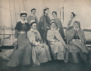 Na wojnę! Pielęgniarki na liniowcu jadącym do Kapsztadu, ok. 1900. autorstwa Unbekannt