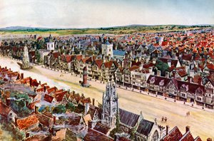 Old Cheapside, ok. 1580, ok. 1900-1920 autorstwa Unbekannt