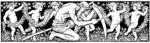 Stary Ojciec Czas ostrzący swoją kosę, 1891 autorstwa Unbekannt