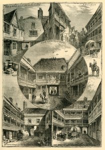Stare zajazdy w Southwark, ok. 1878 r. autorstwa Unbekannt