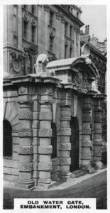 Old Water Gate, Embankment, Londyn, ok. 1920 r. autorstwa Unbekannt
