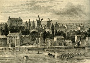 Stare wiatraki w Lambeth, około 1750, c1878. autorstwa Unbekannt