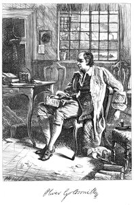 Oliver Goldsmith, XVIII-wieczny dramaturg, ok. 1860 autorstwa Unbekannt