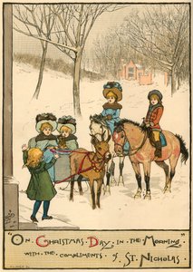 Rano w Boże Narodzenie z komplementami św. Mikołaja, 1883 r. autorstwa Unbekannt