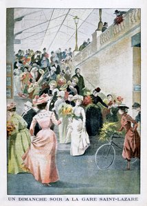 Pewnego niedzielnego wieczoru na stacji Saint Lazare, 1901 autorstwa Unbekannt