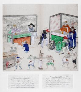 Jeden z zestawu obrazów Dziesięciu Dworów Piekieł, dynastia Qing, Chiny, ok. 1800-1849 r. autorstwa Unbekannt