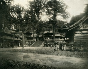 Jedna z wielu świątyń w Nikko w Japonii, miejsce pielgrzymek świętych sanktuariów, 1936. autorstwa Unbekannt