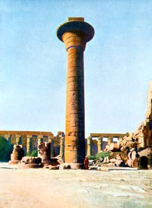 Jedna z kolumn króla Taharki, Karnak, Egipt, XX wiek autorstwa Unbekannt