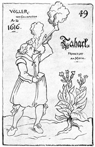 Jedna z najwcześniejszych ilustracji palenia, 1616 1890 autorstwa Unbekannt