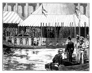Otwarcie Londyńskiej Giełdy Węgla, Królewski Procesja, Custom-House Quay, Londyn, ok. 1888 r. autorstwa Unbekannt