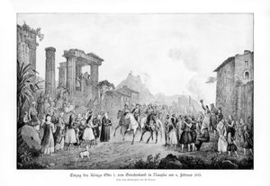 Otto I, król Grecji, lądowanie w Nauplia, 6 lutego 1833 1900 autorstwa Unbekannt