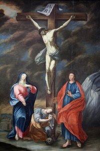 Kościół Matki Bożej Wniebowziętej. Obraz ukrzyżowania Cordon France autorstwa Unbekannt