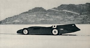 Ponad 300 mil na godzinę na Salt Flats, Bonneville, Utah, 1937 autorstwa Unbekannt