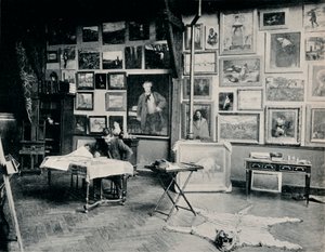 P. Roll w swojej pracowni, ok. 1897 autorstwa Unbekannt