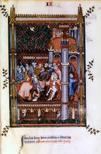 Pogańscy kapłani witają Sisinniusa u bram Paryża, 1317 autorstwa Unbekannt