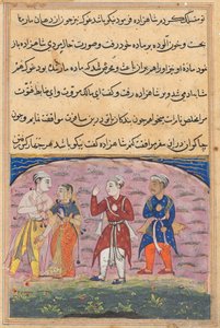 Strona z Opowieści papugi Tuti-nama: Osiemnasta noc: Książę..., c. 1560. autorstwa Unbekannt
