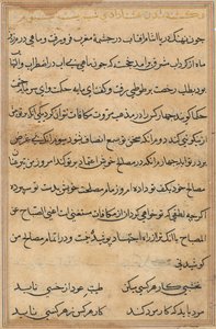Strona z Opowieści papugi Tuti-nama: strona tekstowa, c. 1560. autorstwa Unbekannt