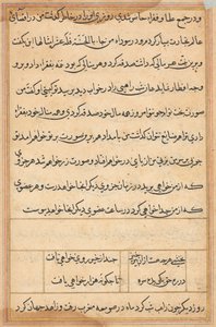Strona z Opowieści papugi Tuti-nama: strona tekstowa, c. 1560. autorstwa Unbekannt