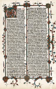 Strona z tłumaczenia Biblii na język angielski przez Wycliffa, ok. 1400 r autorstwa Unbekannt