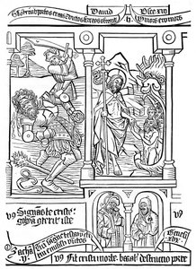Strona z Biblia Pauperum, XV wiek, 1870 autorstwa Unbekannt