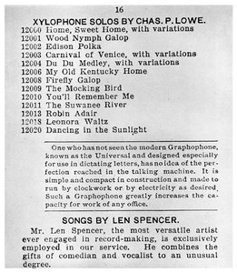 Strona z pierwszego kolumbijskiego katalogu gramofonowego, c1898 1956 autorstwa Unbekannt