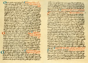 Kartki z kartuarium opactwa Osney, ok. 1275 r. 1886 r autorstwa Unbekannt