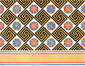Malowany sufit w grobowcu Enene w Tebach, Egipt, 1928. autorstwa Unbekannt