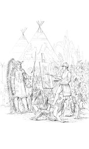Malowanie portretu Indianina, 1841 autorstwa Unbekannt