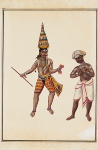 Para męskich tancerzy świątynnych, 1820-1825 autorstwa Unbekannt