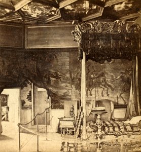 Pałac Holyrood. Sypialnia Królowej Marii, c1912. autorstwa Unbekannt