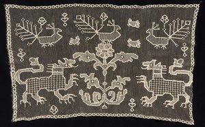 Panel z Panterami, Ptakami i Motywami Kwiatowymi, XVIII-XIX w. autorstwa Unbekannt